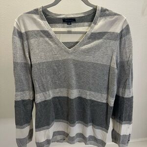 Tommy Hilfiger - Striped V-Neck Sweater